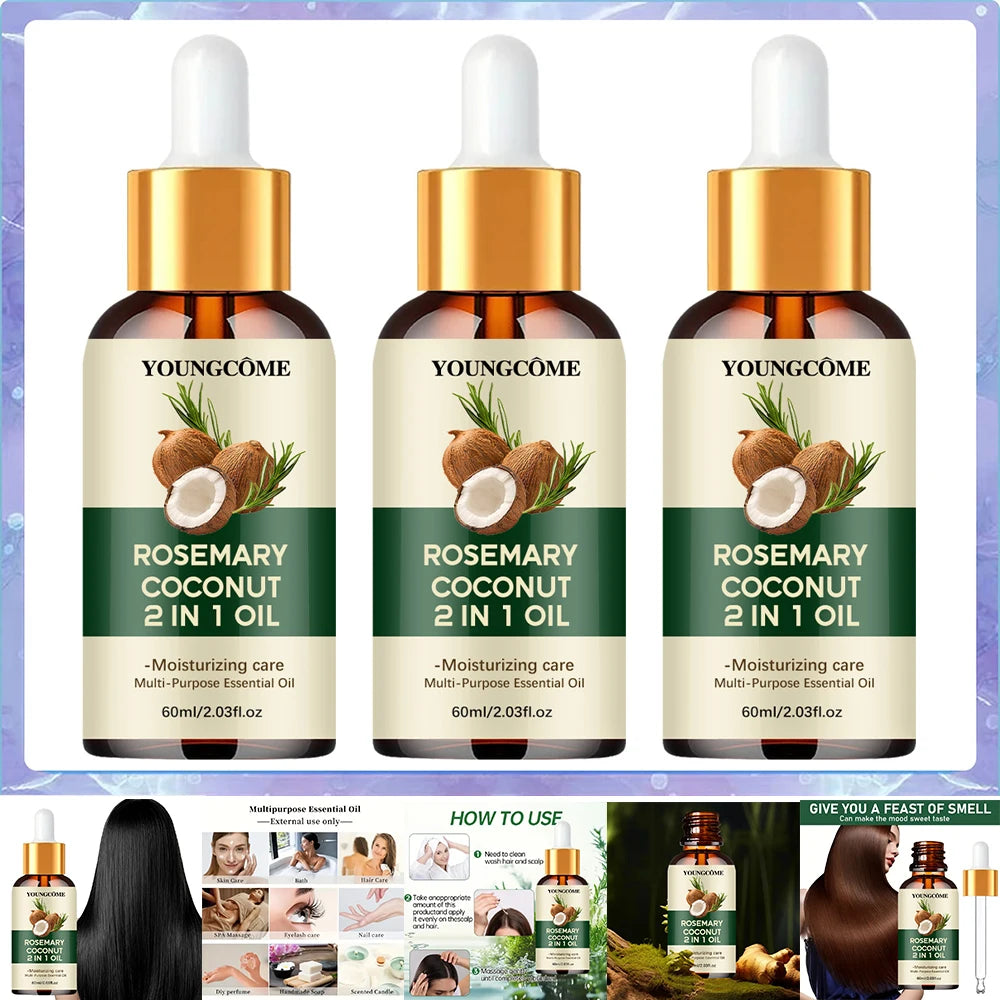 Huile essentielle de romarin pour les cheveux
