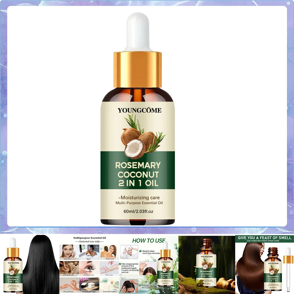 Huile essentielle de romarin pour les cheveux