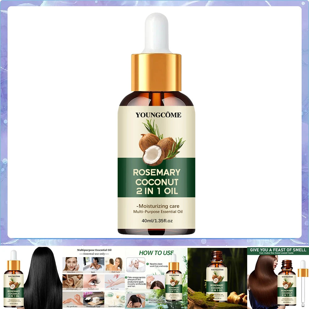 Huile essentielle de romarin pour les cheveux